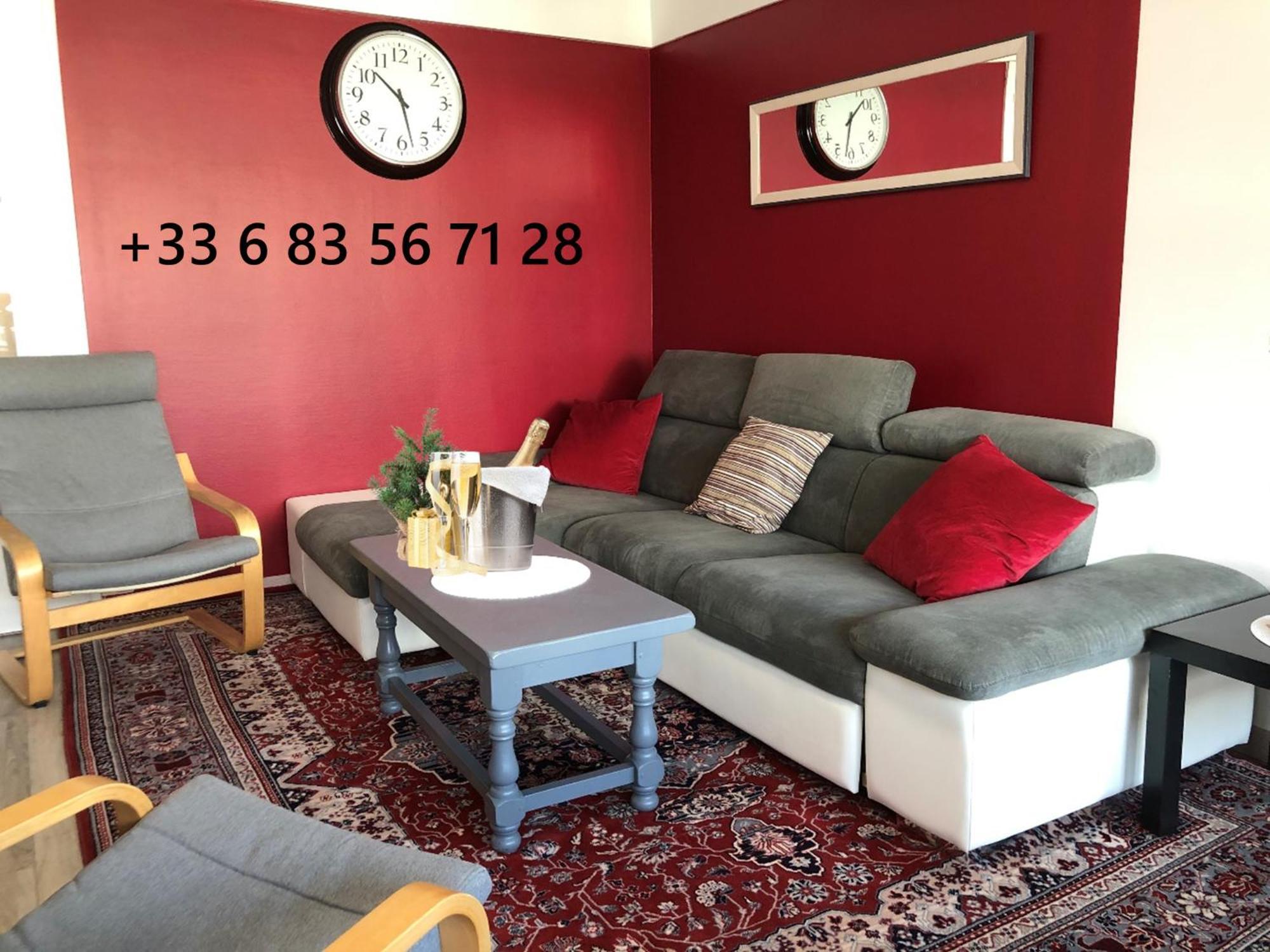Bedinreims "Burgundy Bottle" 110M2 Exceptional, 4 Chambres Doubles, 2 Bain, Free Park & Wifi, Tout Equipe Ngoại thất bức ảnh