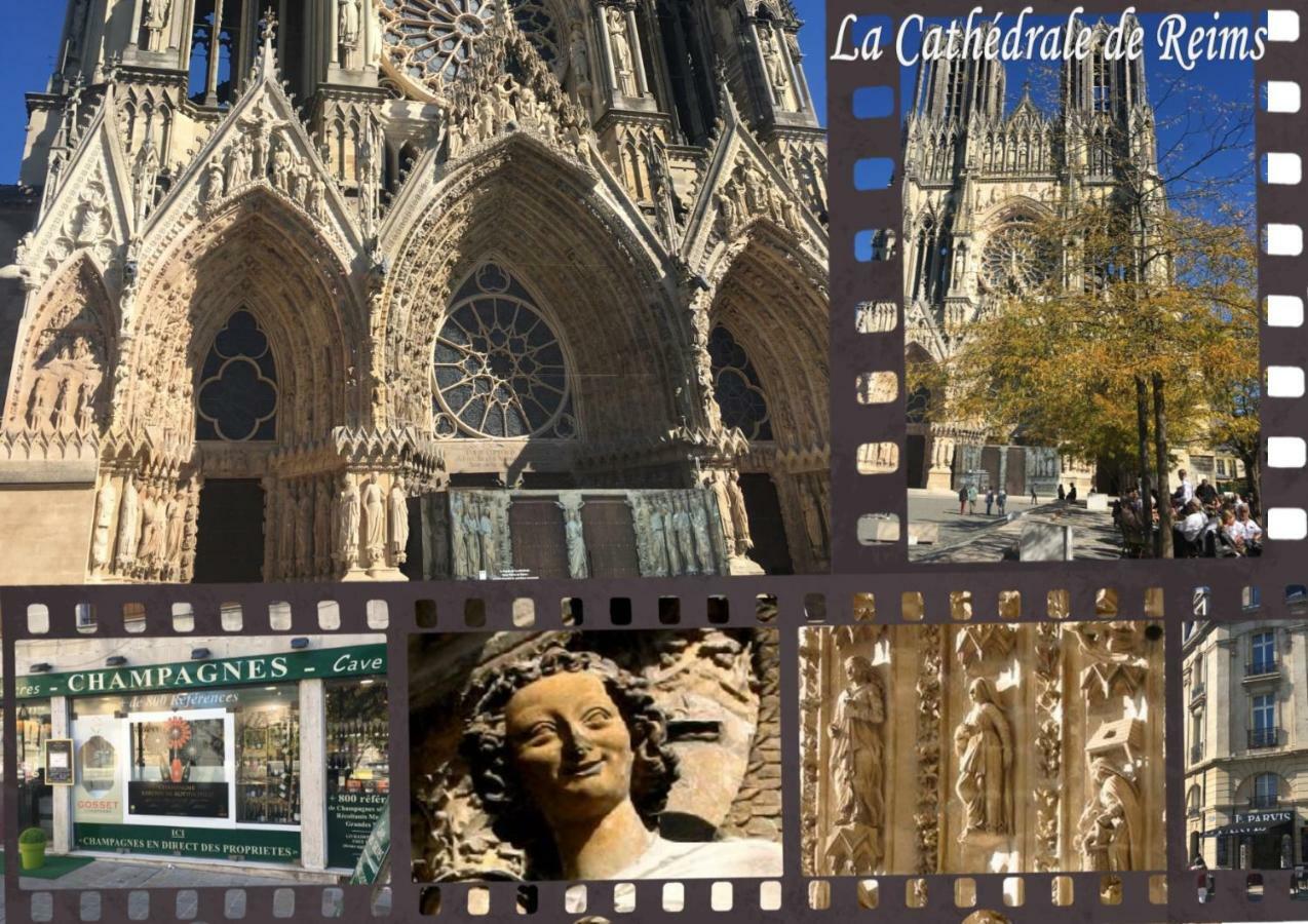 Bedinreims "Burgundy Bottle" 110M2 Exceptional, 4 Chambres Doubles, 2 Bain, Free Park & Wifi, Tout Equipe Ngoại thất bức ảnh